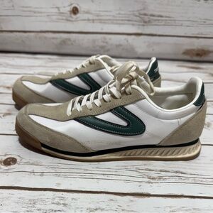 Tretorn Women's White and Green Sneakers